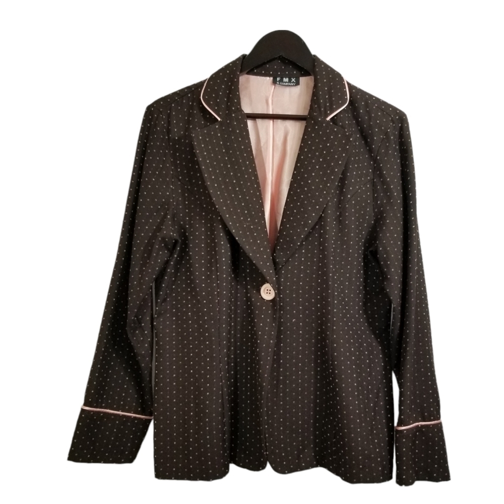𝅺FMX & Company one button blazer